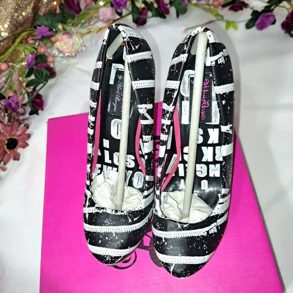 NIB Abbey Dawn Zip It Platform Heel - Picture 8 of 10